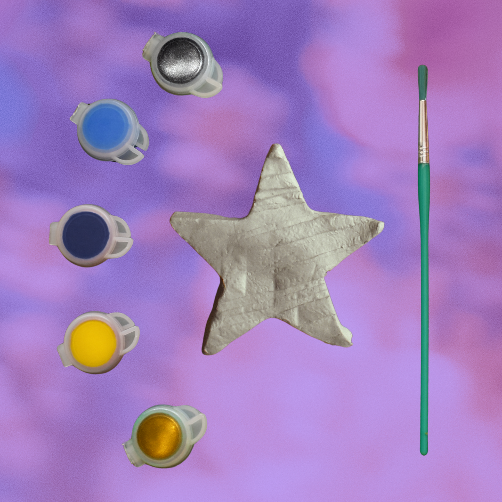 Cute aesthetic collection, Star Dish, Craft Kit, Trinket Dish, Paint Kit, Retro Craft Kit-3